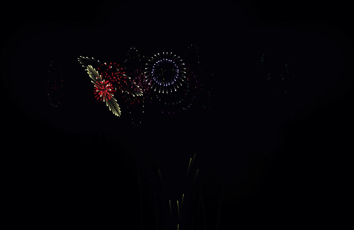 新年烟花特效多型状版HTML源码